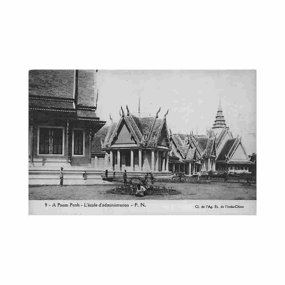 cambodia phnom penh the administration school ag ec de l indo chine 9 Vintage A4 Photo Print