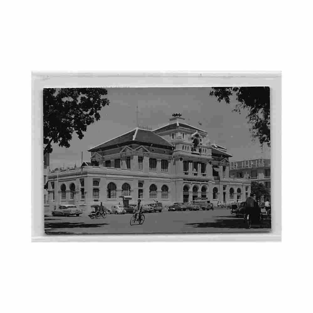 cambodia phnom penh the central post office card cambodia phnom penh la poste centrale ed c Vintage A4 Photo Print