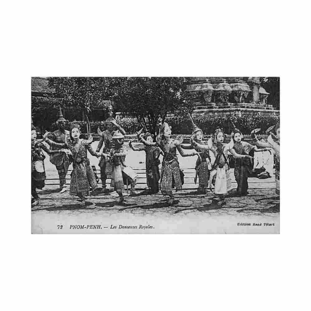 cambodia phnom penh the royal dancers rene tetart 72 Vintage A4 Photo Print