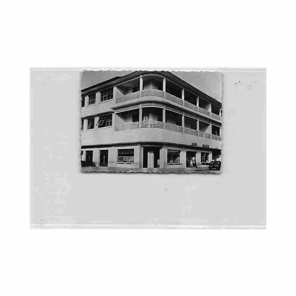 cameroon douala stationery tabac la pirogue lilliput oostcard format 9 cm x 6 cm cameroun douala papeterie tabac Vintage A4 Photo Print
