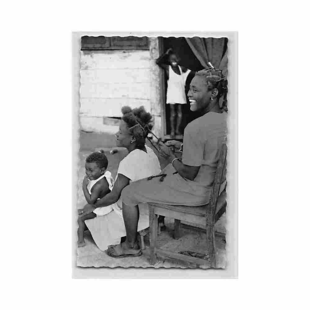 cameroun douala seance de coiffure ed au messager 2774 Vintage A4 Photo Print