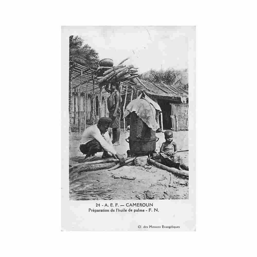 cameroun preparation de l huile de palme ed missions evangeliques 24 Vintage A4 Photo Print