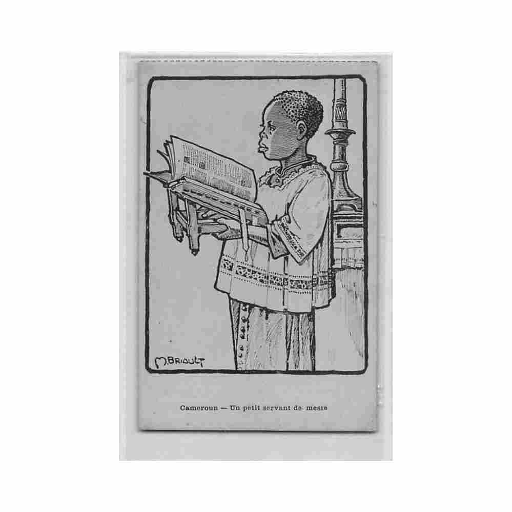 cameroun un petit servant de messe par m briault ed missions des peres du saint esprit Vintage A4 Photo Print