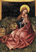 campin madonna by a grassy bank Art A4 Photo Print