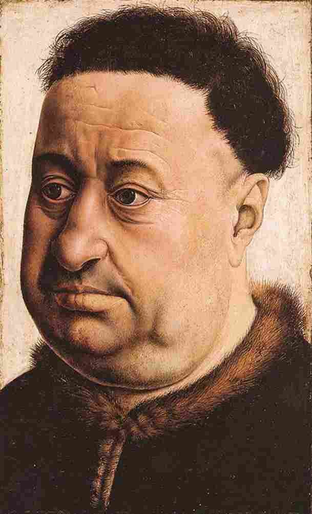 campin portrait of a fat man Art A4 Photo Print