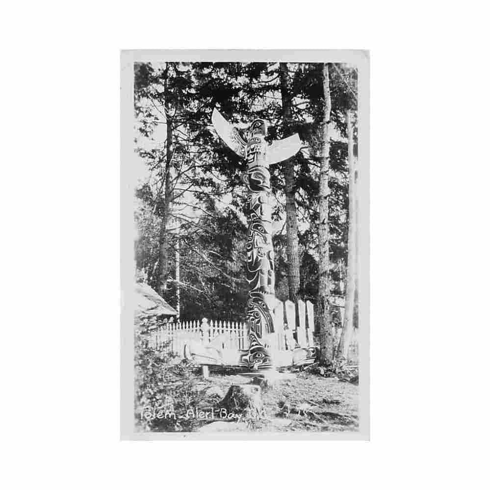 canada alert bay bc indian totem pole Vintage A4 Photo Print