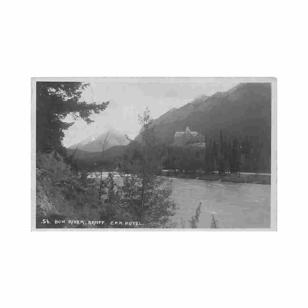 canada banff ab bow river cpr hotel byron hamon 5b Vintage A4 Photo Print