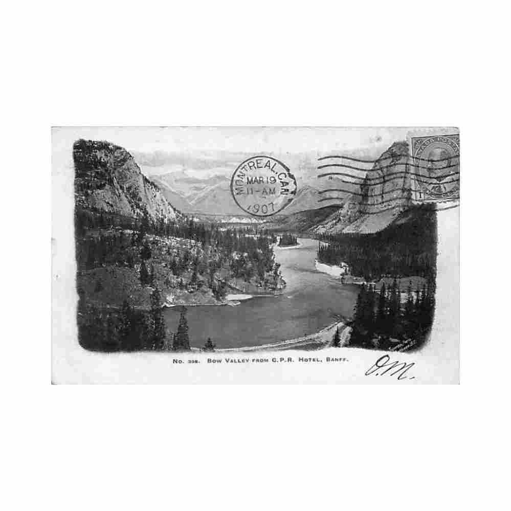 canada banff ab bow valley from cpr Vintage A4 Photo Print