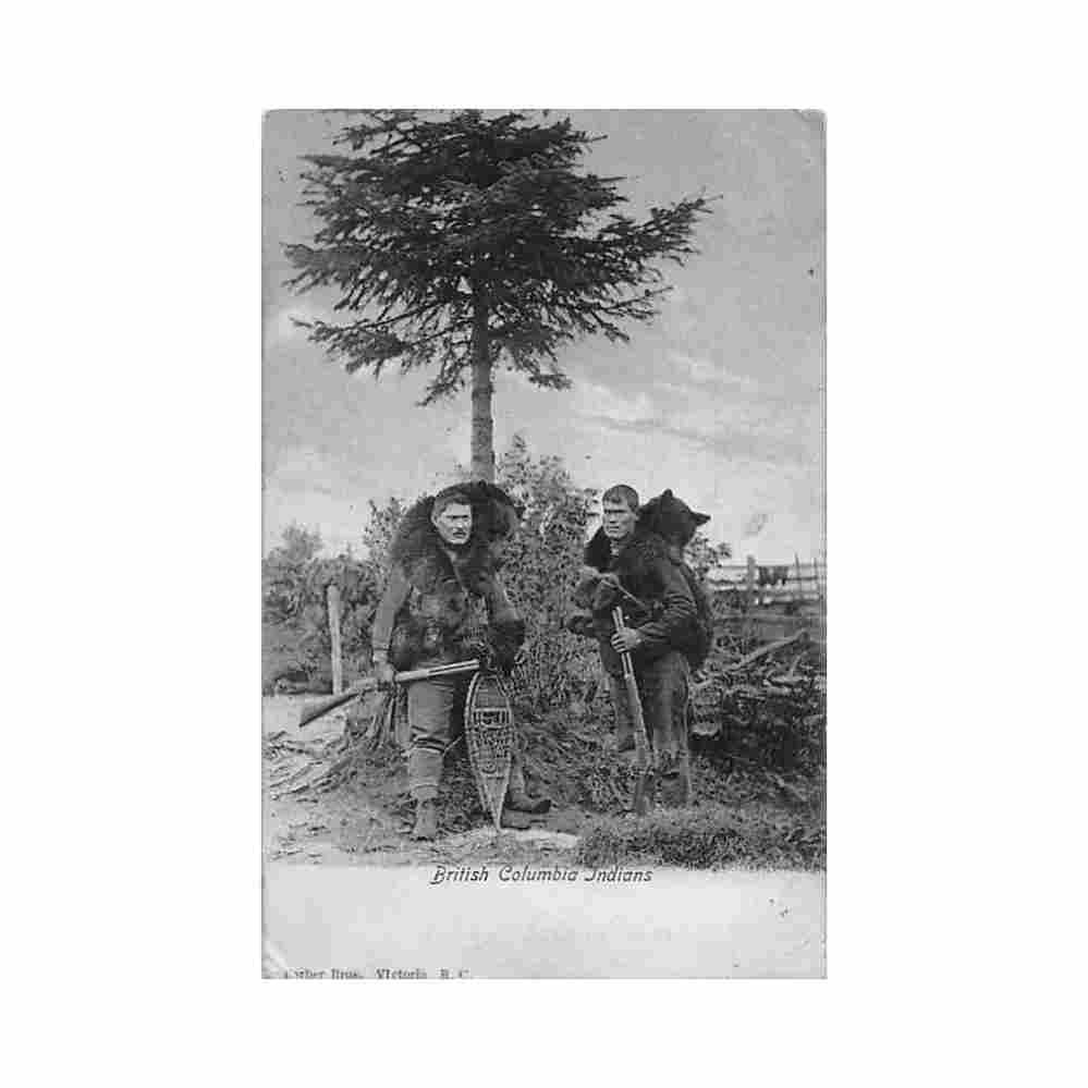 canada british columbia indians bear hunters Vintage A4 Photo Print