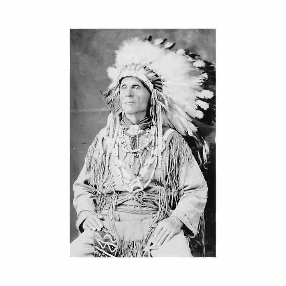 canada caughnawaga indians chief louis deer qc Vintage A4 Photo Print