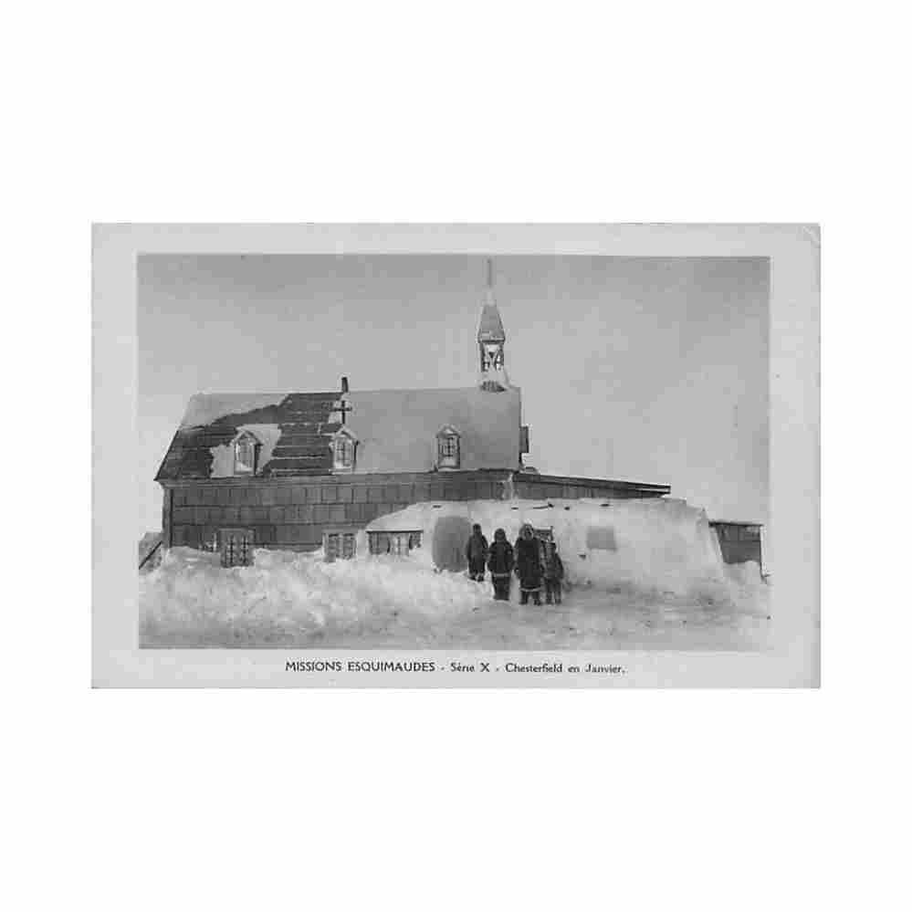 canada chesterfield inlet nunavut the church in january oblate missionaries of mary immaculate serie x Vintage A4 Photo Print