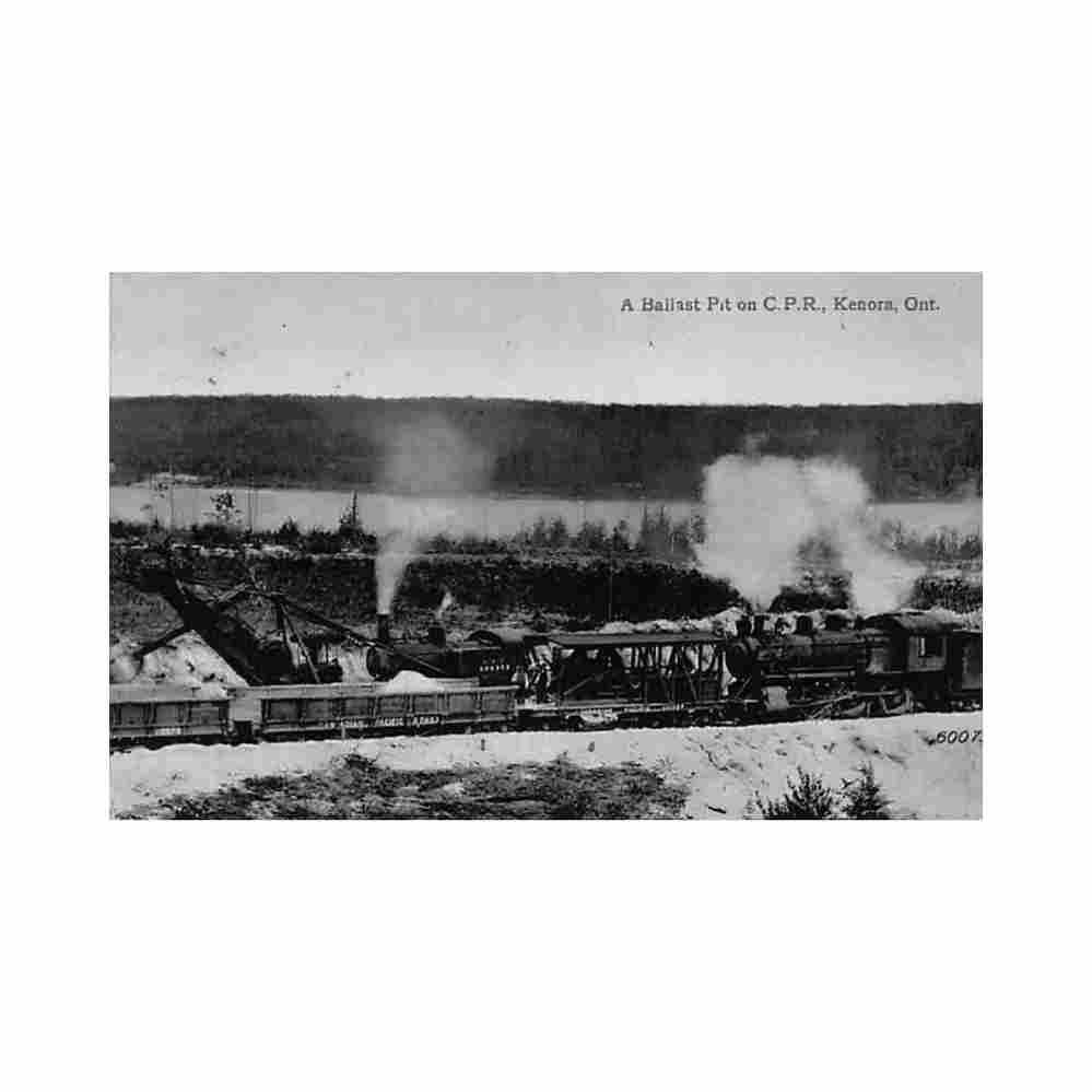 canada kenora on a ballast pit on cpr wood s drig store Vintage A4 Photo Print