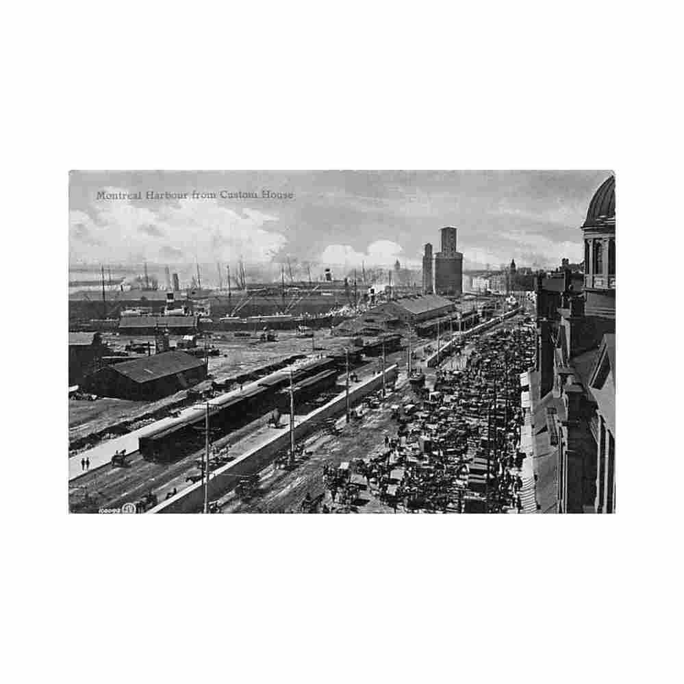 canada montreal qc harbour from custom house Vintage A4 Photo Print
