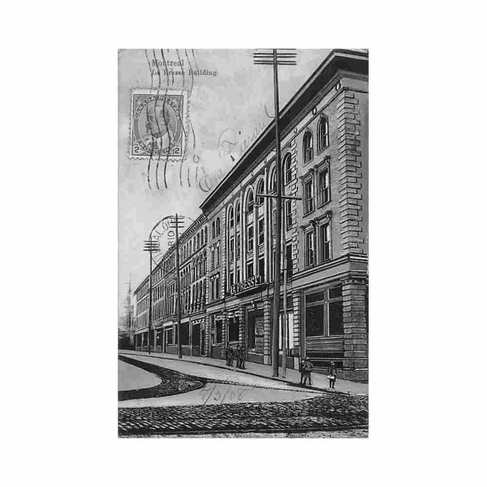 canada montreal qc la presse building Vintage A4 Photo Print