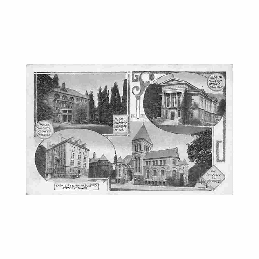 canada montreal qc mcgill university universite mcgill Vintage A4 Photo Print