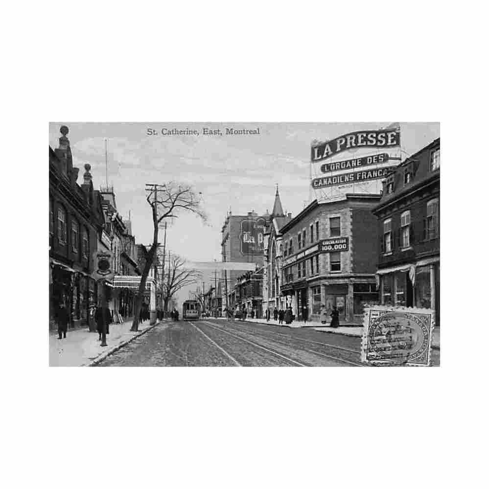 canada montreal qc st catherine east la presse the valentine son Vintage A4 Photo Print
