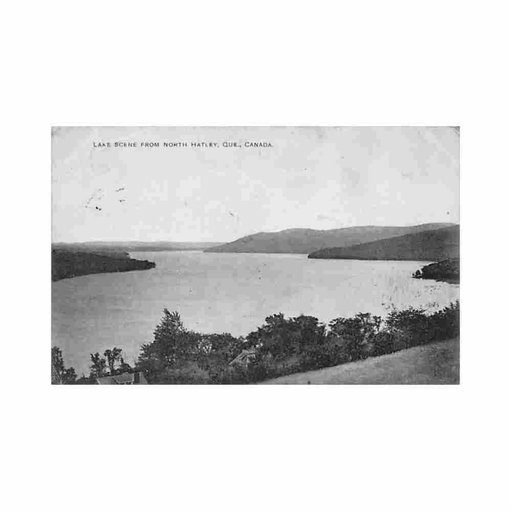 canada north hatley qc lake scene Vintage A4 Photo Print