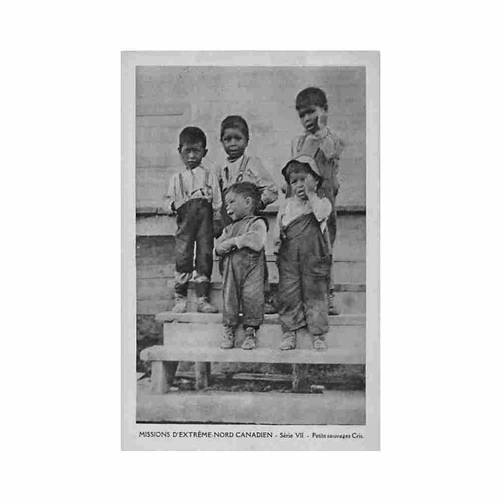 canada petits enfants cris ed missionnaires oblats de marie immaculee serie vii Vintage A4 Photo Print