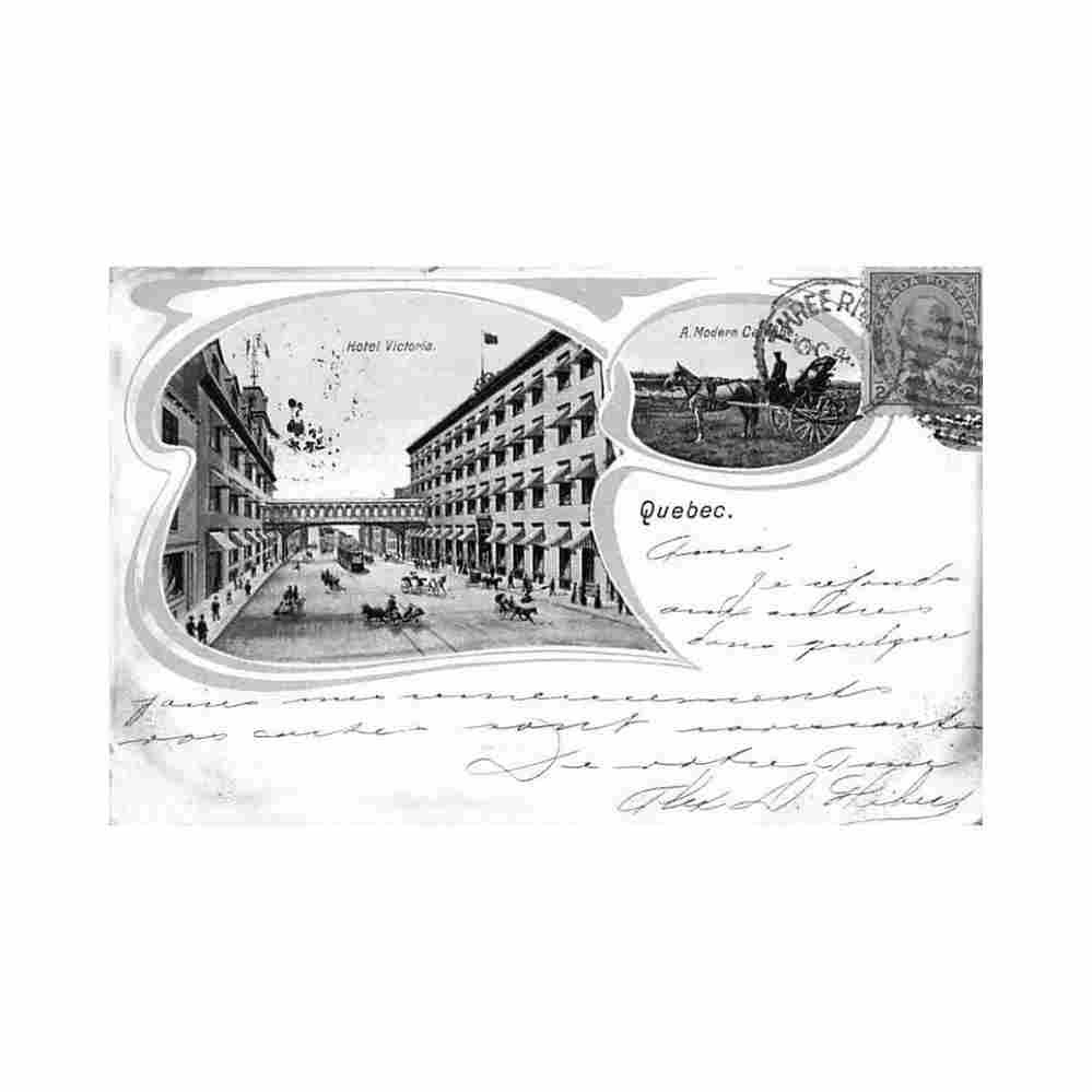 canada quebec hotel victoria a modern carriage ed inconnu Vintage A4 Photo Print