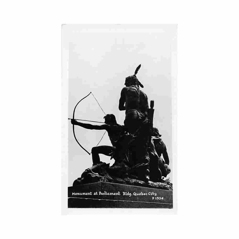 canada quebec monument devant le parlement carte Vintage A4 Photo Print
