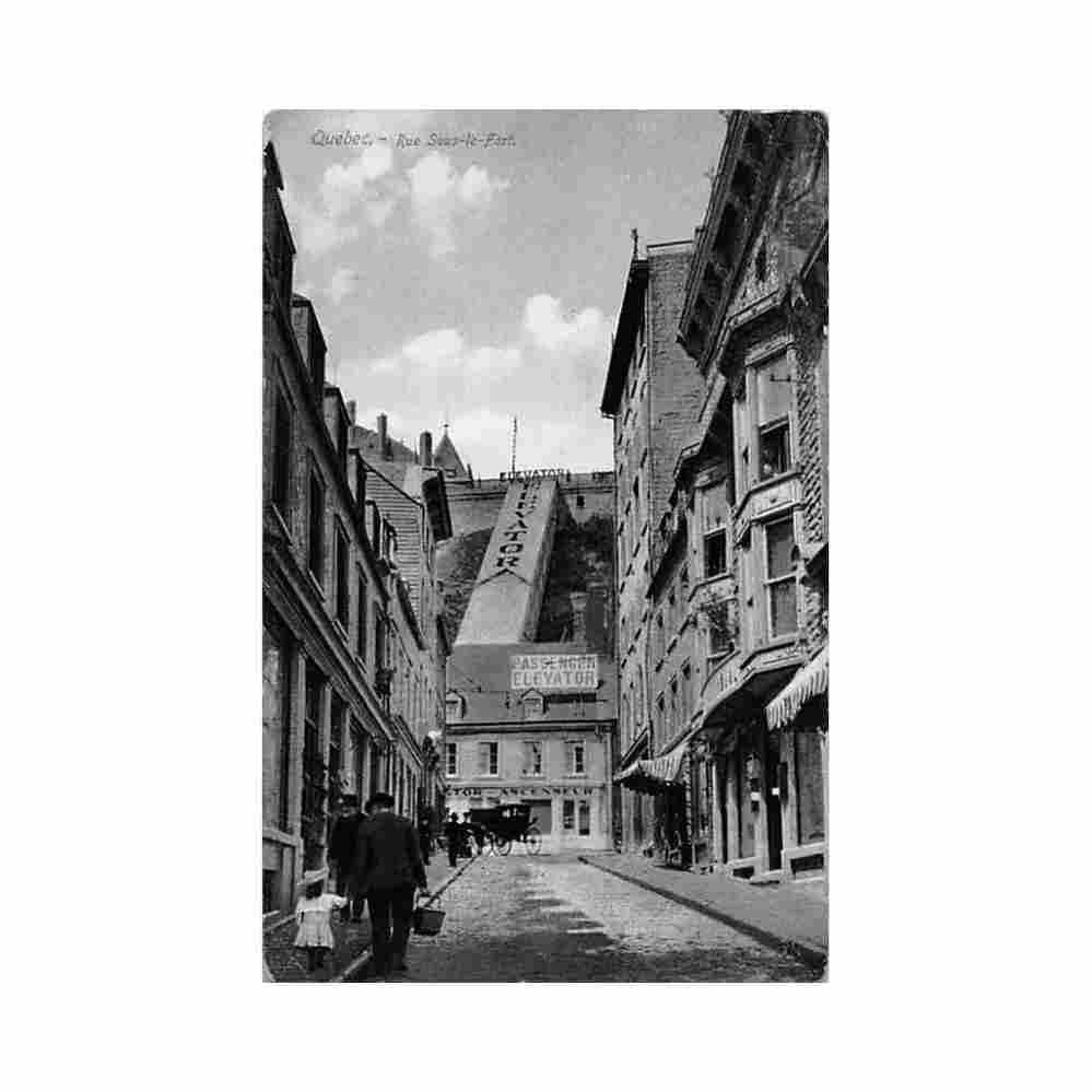 canada quebec rue sous le fort Vintage A4 Photo Print