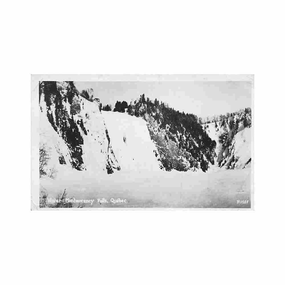 canada quebec winter montmorency falls Vintage A4 Photo Print