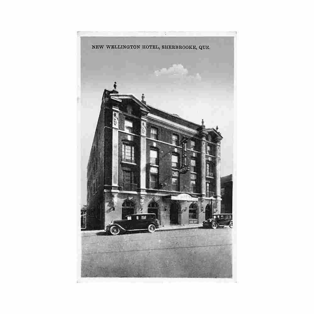 canada sherbrooke qc new wellington hotel Vintage A4 Photo Print