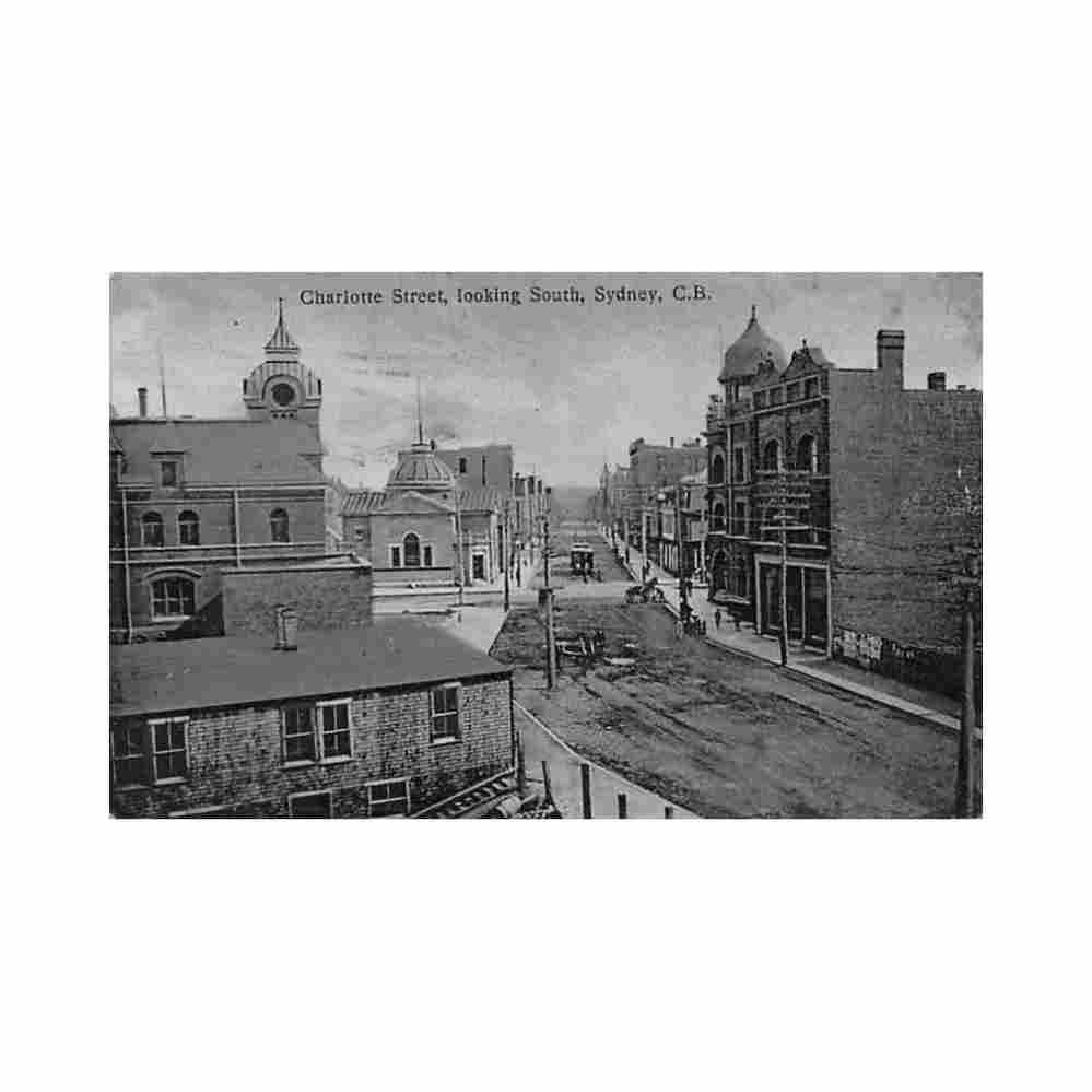 canada sydney ns charlotte street looking south walter hall Vintage A4 Photo Print