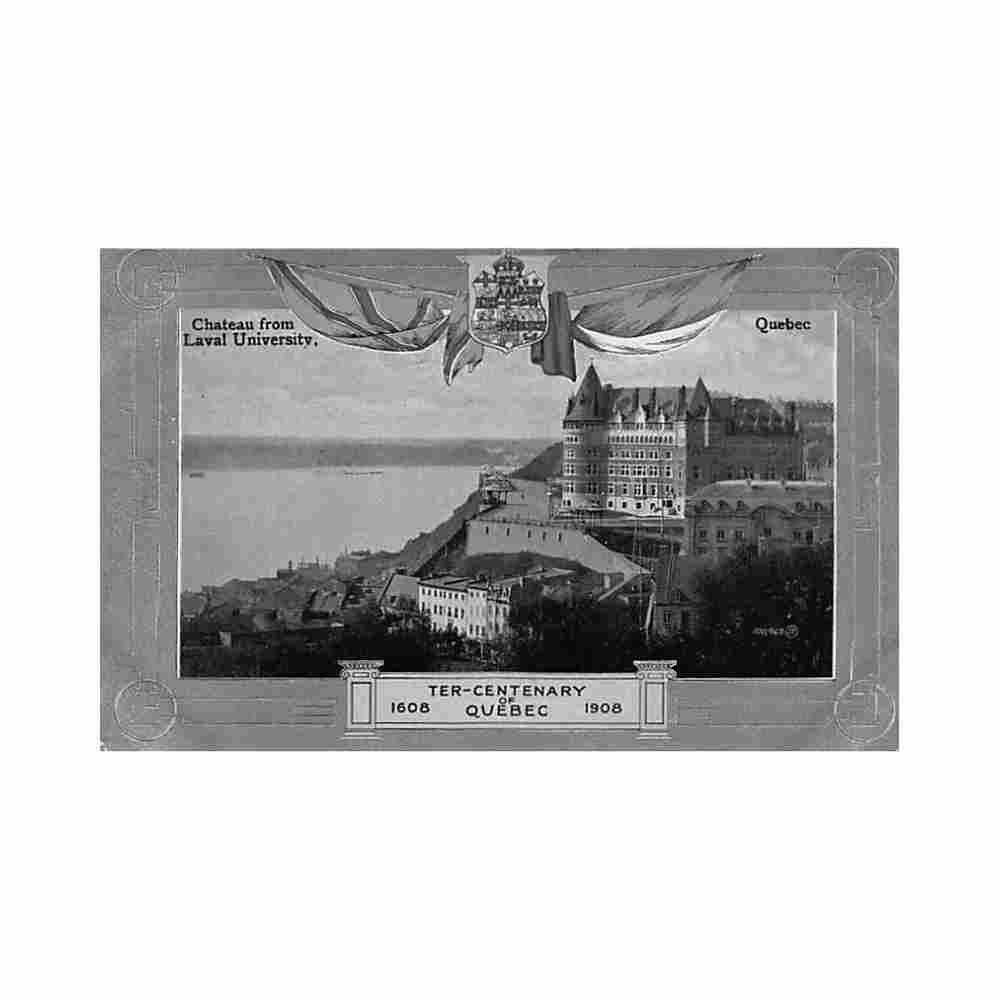 canada ter centenary of quebec 1908 chateau from laval university Vintage A4 Photo Print