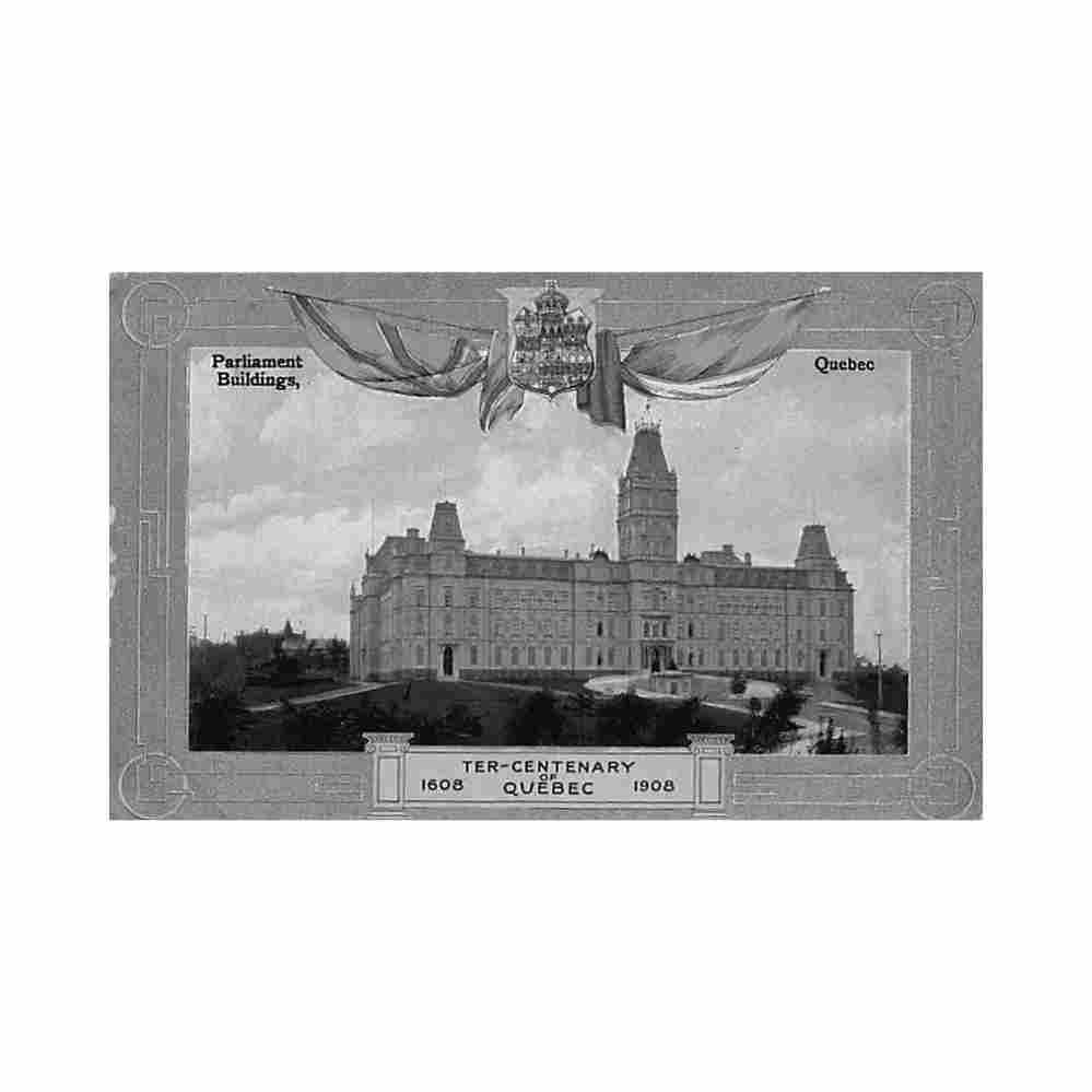canada ter centenary of quebec 1908 parliament buildings Vintage A4 Photo Print