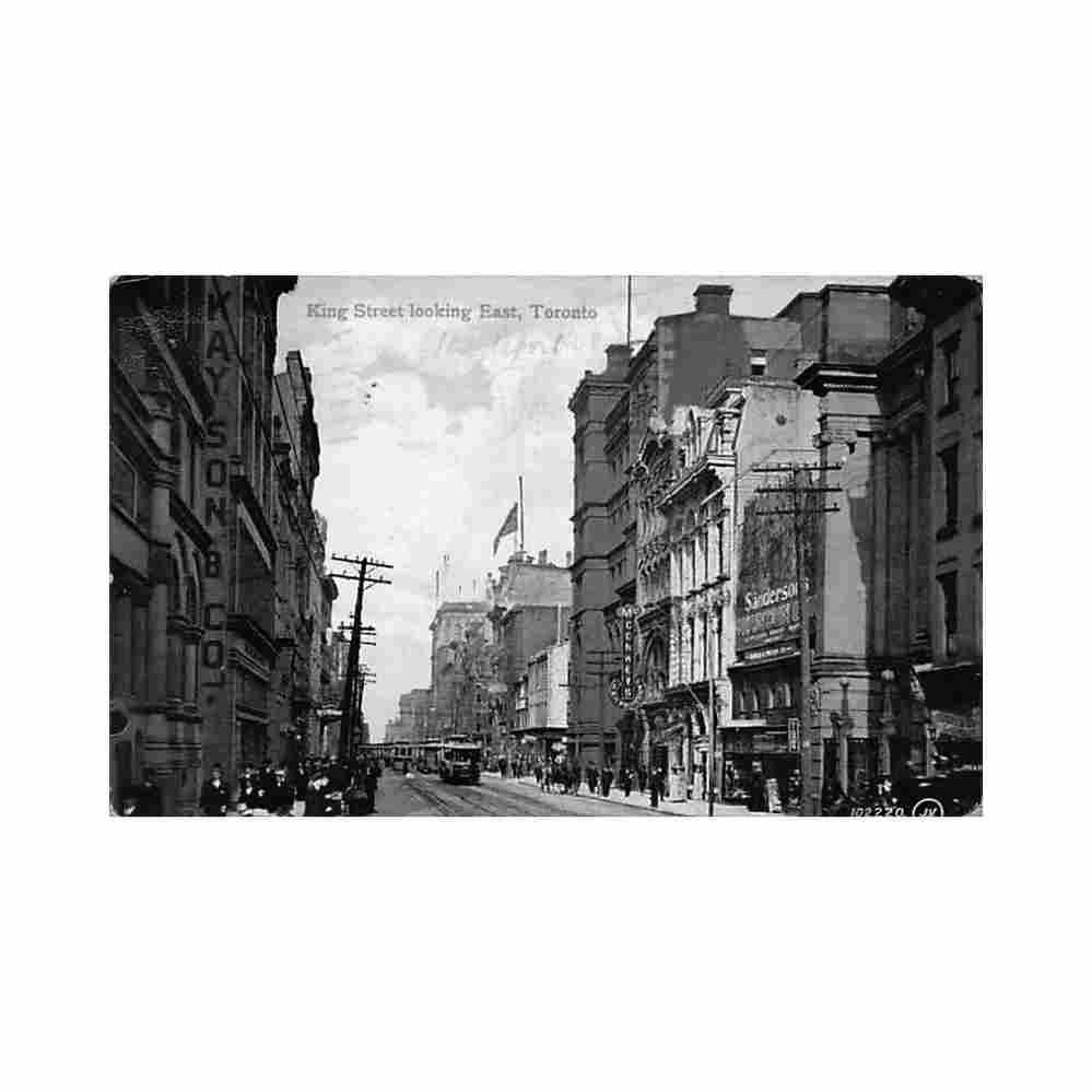 canada toronto on king street looking east the valentine son Vintage A4 Photo Print