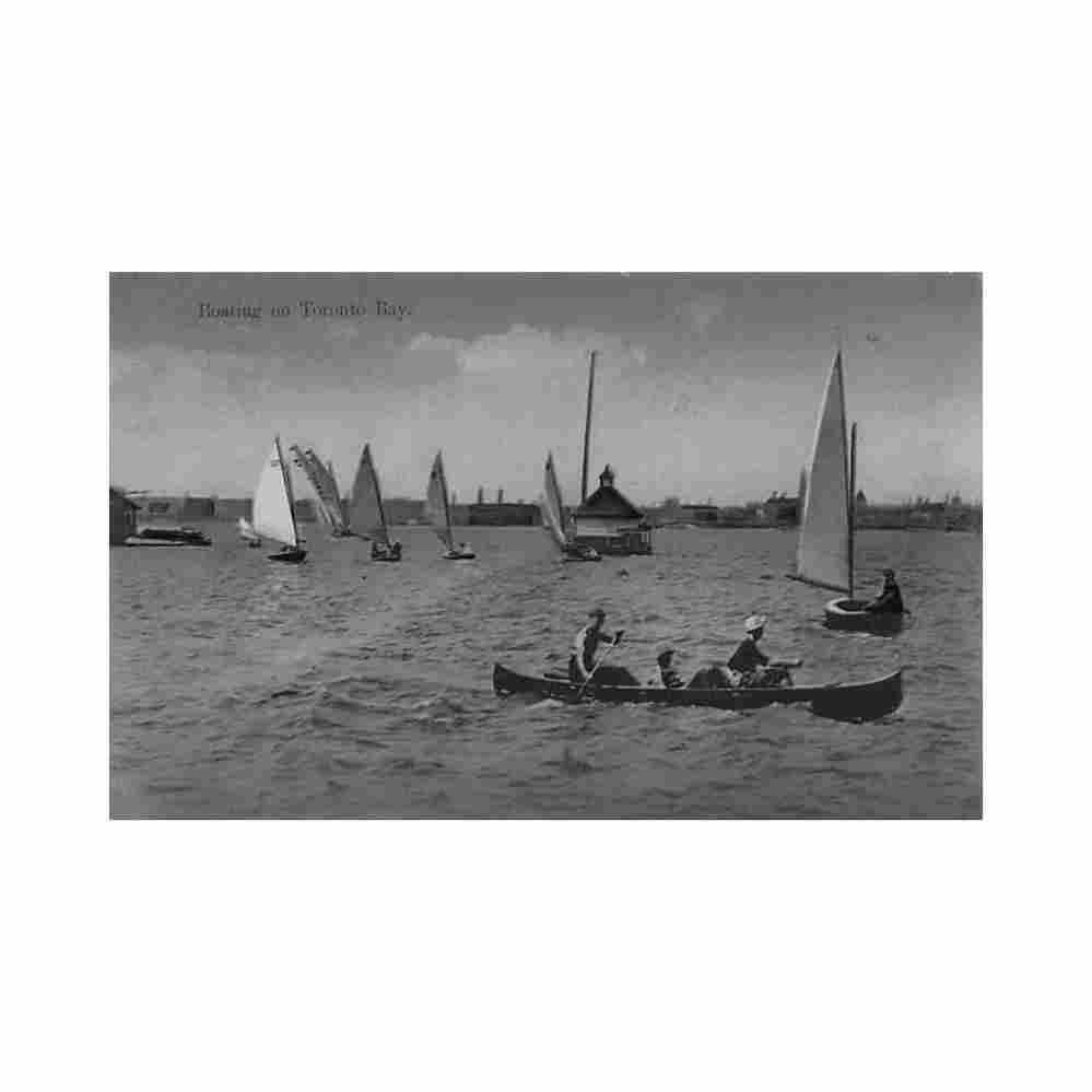 canada toronto ont boating on toronto bay Vintage A4 Photo Print