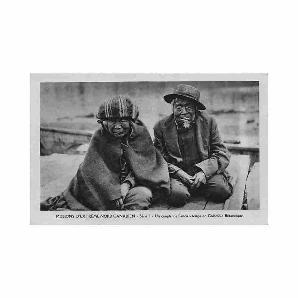 canada un couple de l ancien temps en colombie britannique ed missionnaires oblats de ma Vintage A4 Photo Print
