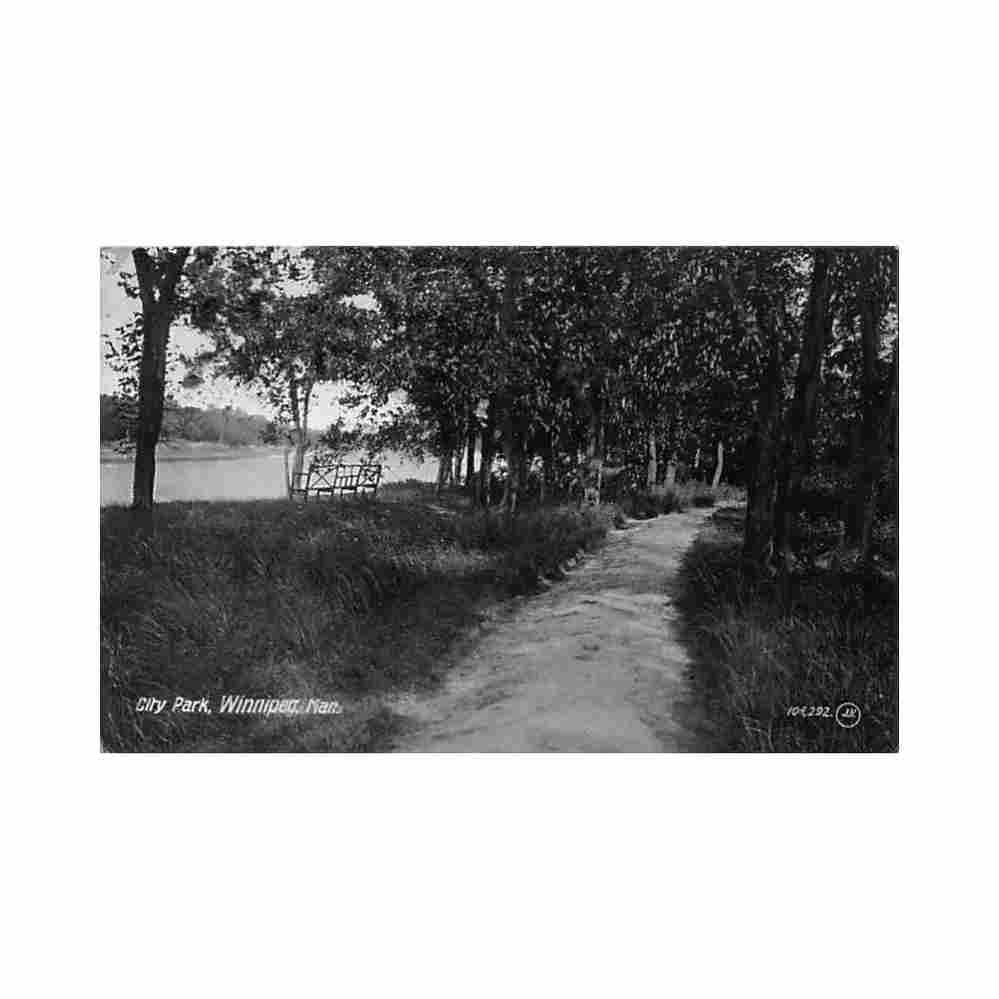 canada winnipeg mb city park Vintage A4 Photo Print