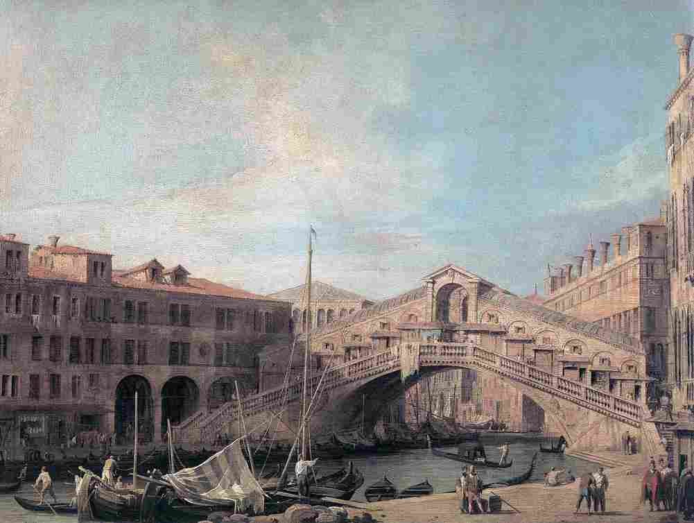 canal Rialto Bridge Art A4 Photo Print