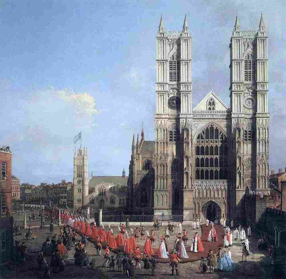 canal Westminster Abbey Art A4 Photo Print