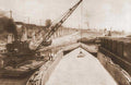 canal lock crane Vintage world war A4 Photo Print