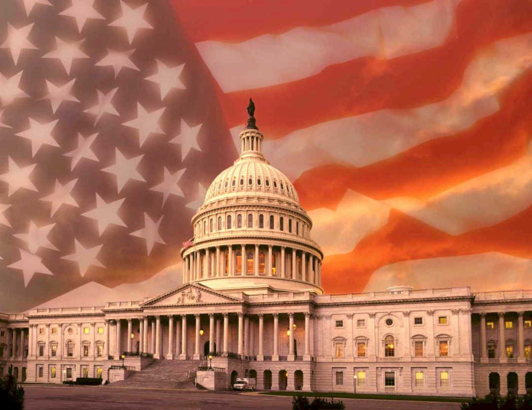 capitol american flag Flags1980s A4 Photo Print