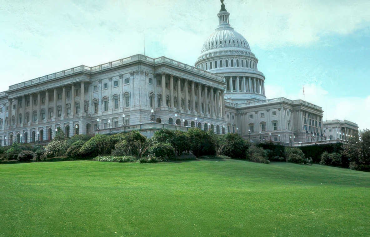 capitol building dc Vintage A4 Photo Print
