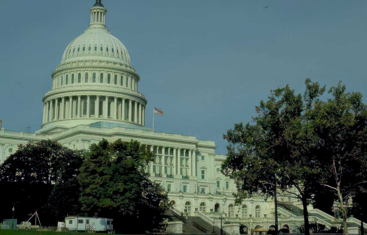 capitol building exterior Vintage A4 Photo Print
