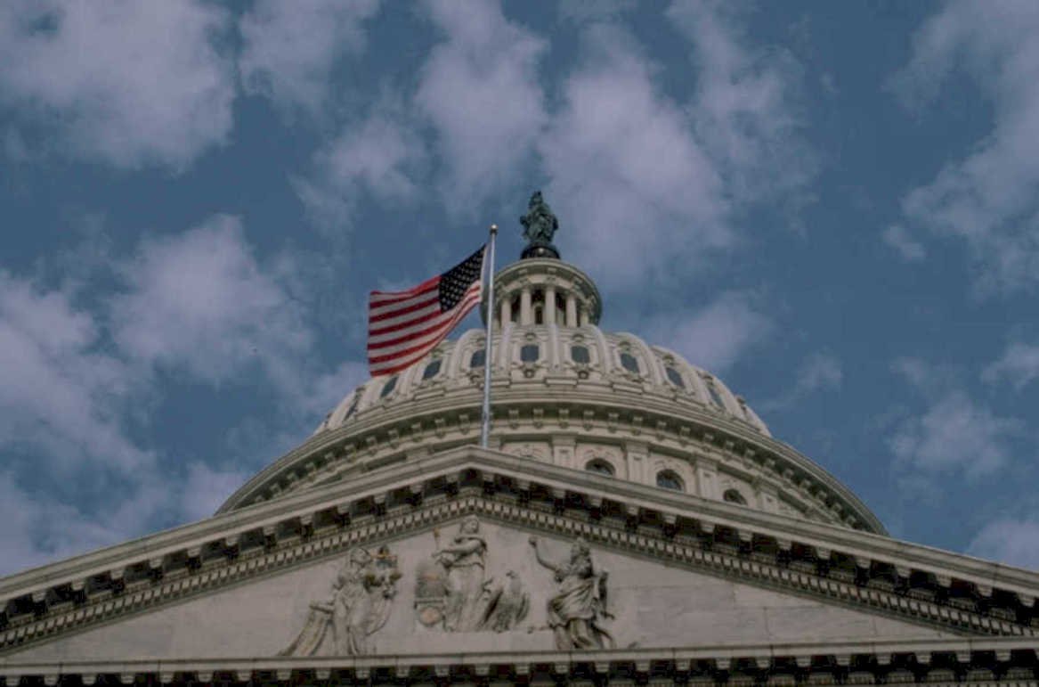 capitol dome flag 1 1980s 1990s A4 Photo Print