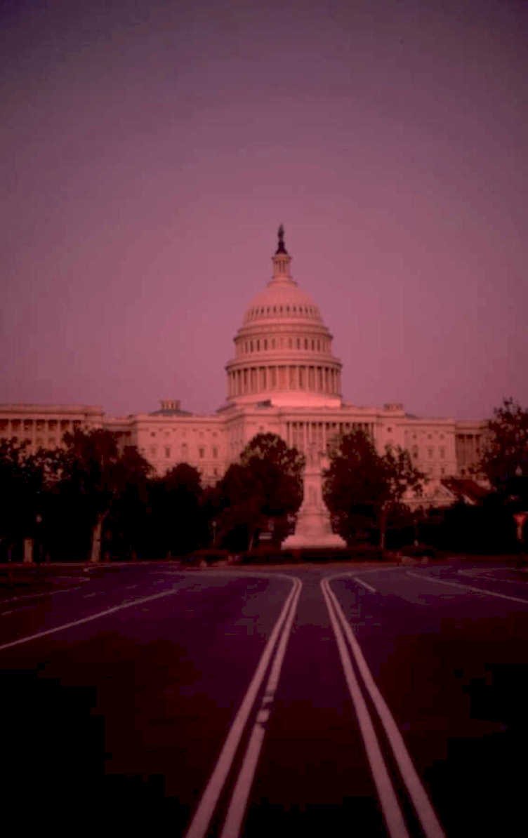 capitol dusk roads 1980s 1990s A4 Photo Print