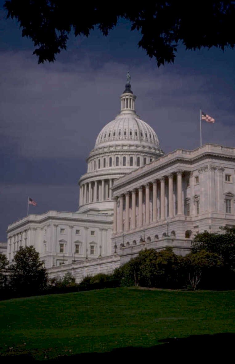 capitol evening flags 1980s 1990s A4 Photo Print