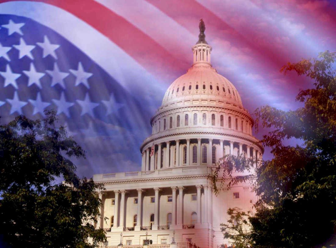 capitol flag scene Flags1980s A4 Photo Print