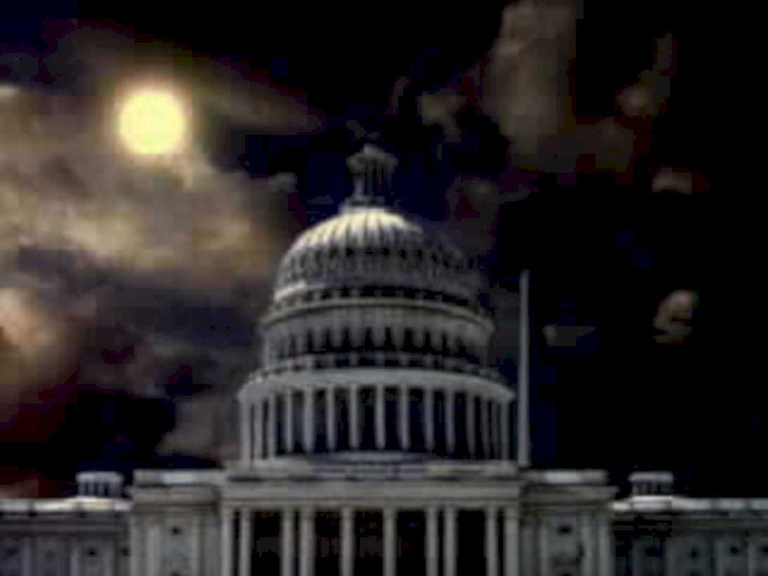 capitol moon night1980s 1990s A4 Photo Print