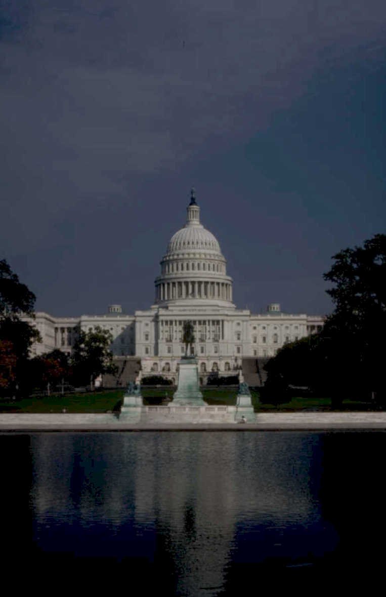 capitol reflection downtown 1980s 1990s A4 Photo Print