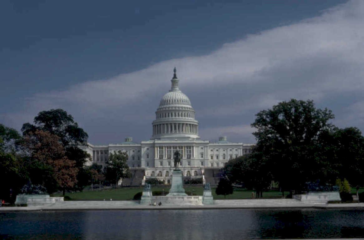 capitol reflection lincoln 1980s 1990s A4 Photo Print