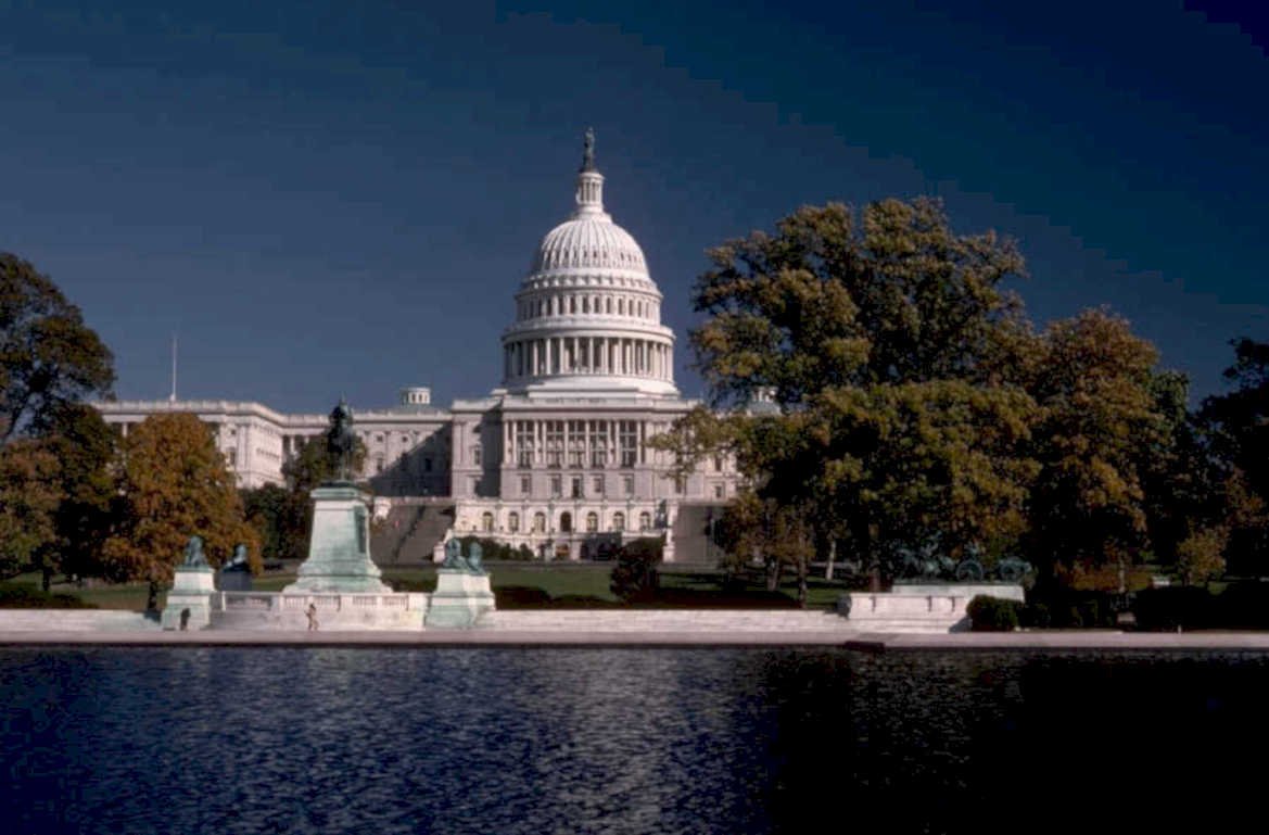 capitol water trees 1980s 1990s A4 Photo Print