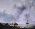 cappelle ships off the coast Art A4 Photo Print