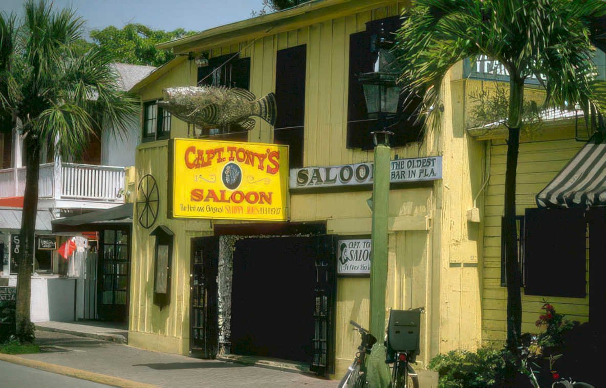 captontons saloon keywest Vintage A4 Photo Print